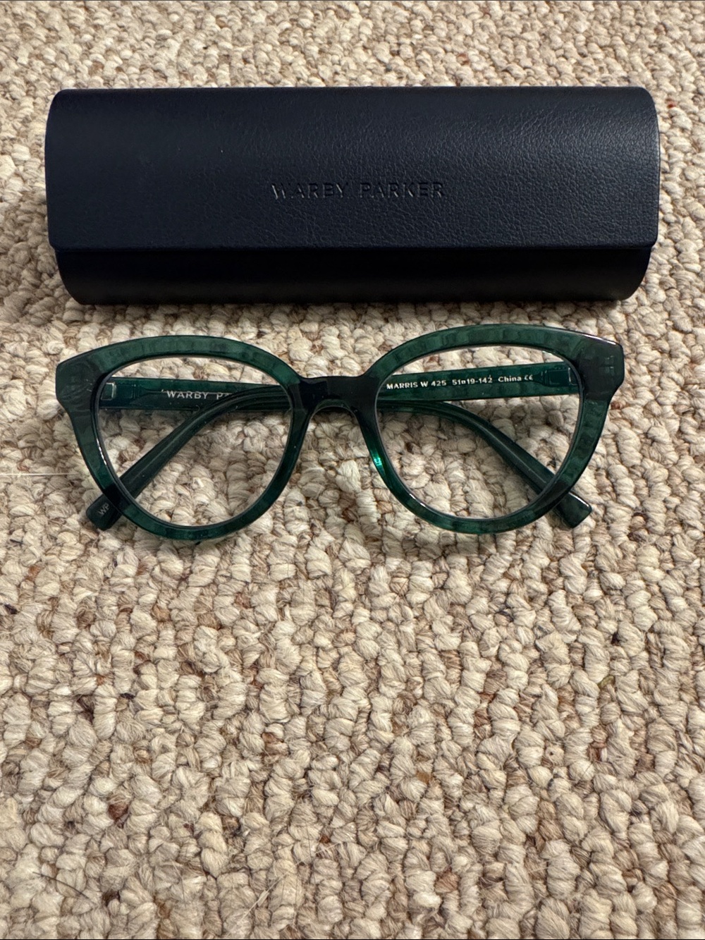 Warby Parker Dark Green MARRIS Cat-Eye Women's Eyeglasses 51-19-142
